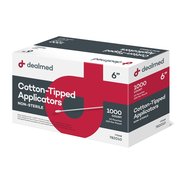 Dealmed Cotton Tipped Applicator, Wood Shaft, 6", N/S, 1000/Bx, 10/Cs, 10000PK 782010